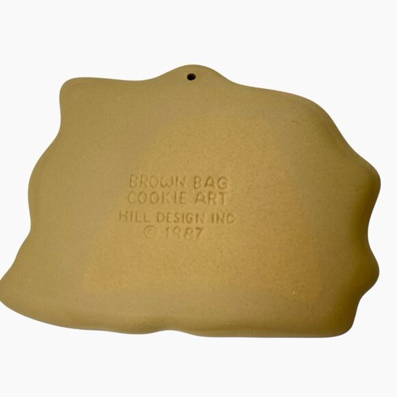 Brown Bag Cookie Art Mold Train Engine Ceramic 1987 Hill Design Baking Party Fun - Picture 6 of 10